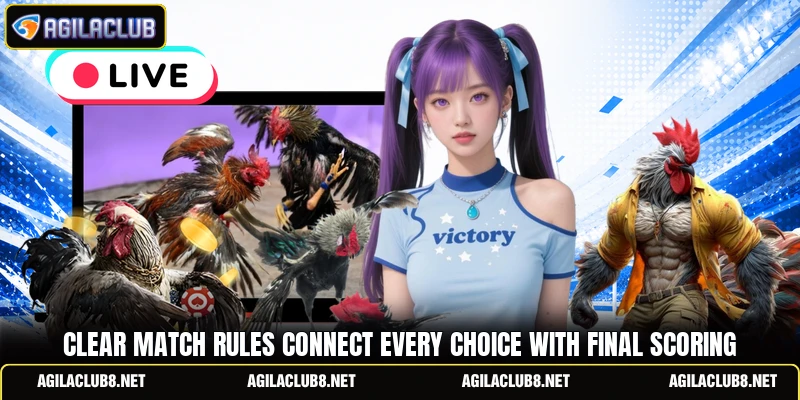 Clear match rules connect every choice with final scoring