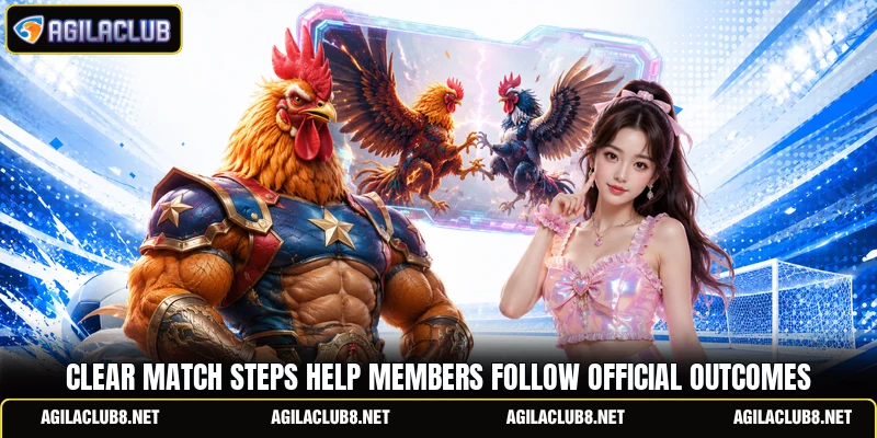 Clear match steps help members follow official outcomes