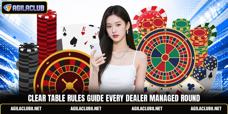 Clear table rules guide every dealer managed round