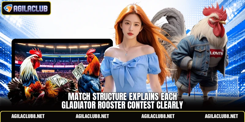 Match structure explains each gladiator rooster contest clearly