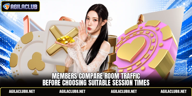 Members compare room traffic before choosing suitable session times