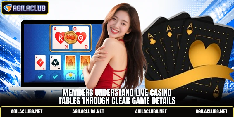 Members understand live casino tables through clear game details