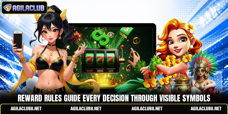 Reward rules guide every decision through visible symbols